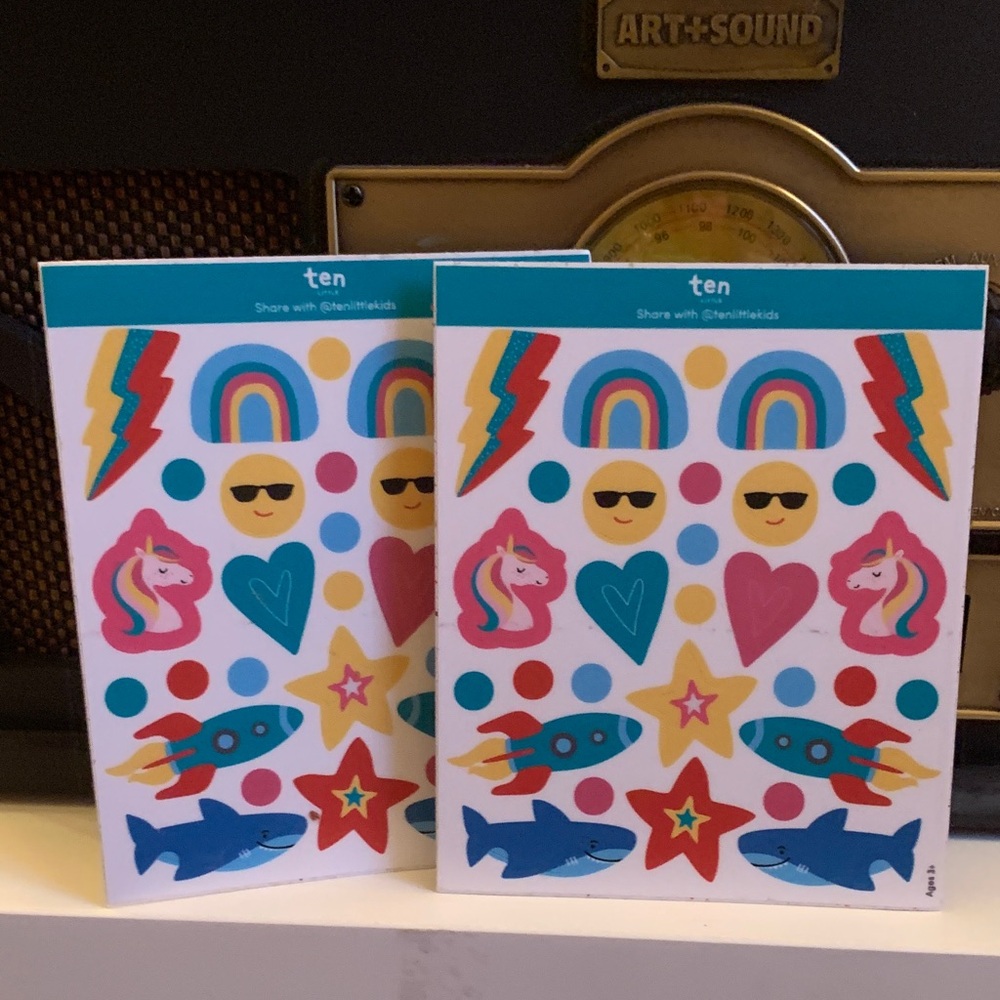 🍄 Two Sets of Ten Little littles Shoe Stickers